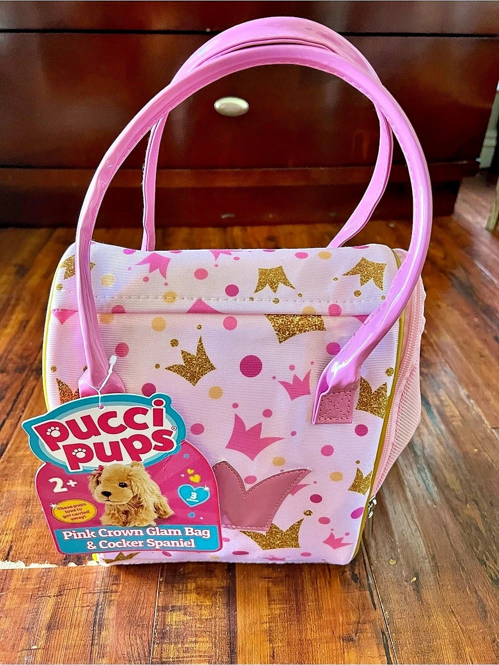 Pucci Pups Pink Crown Glam Bag & Cocker Spaniel